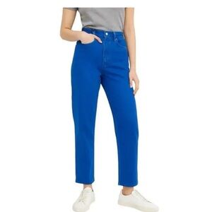 Everlane Way High Denim Jeans Lapis Blue 25 Tall High Rise Straight Leg NWT